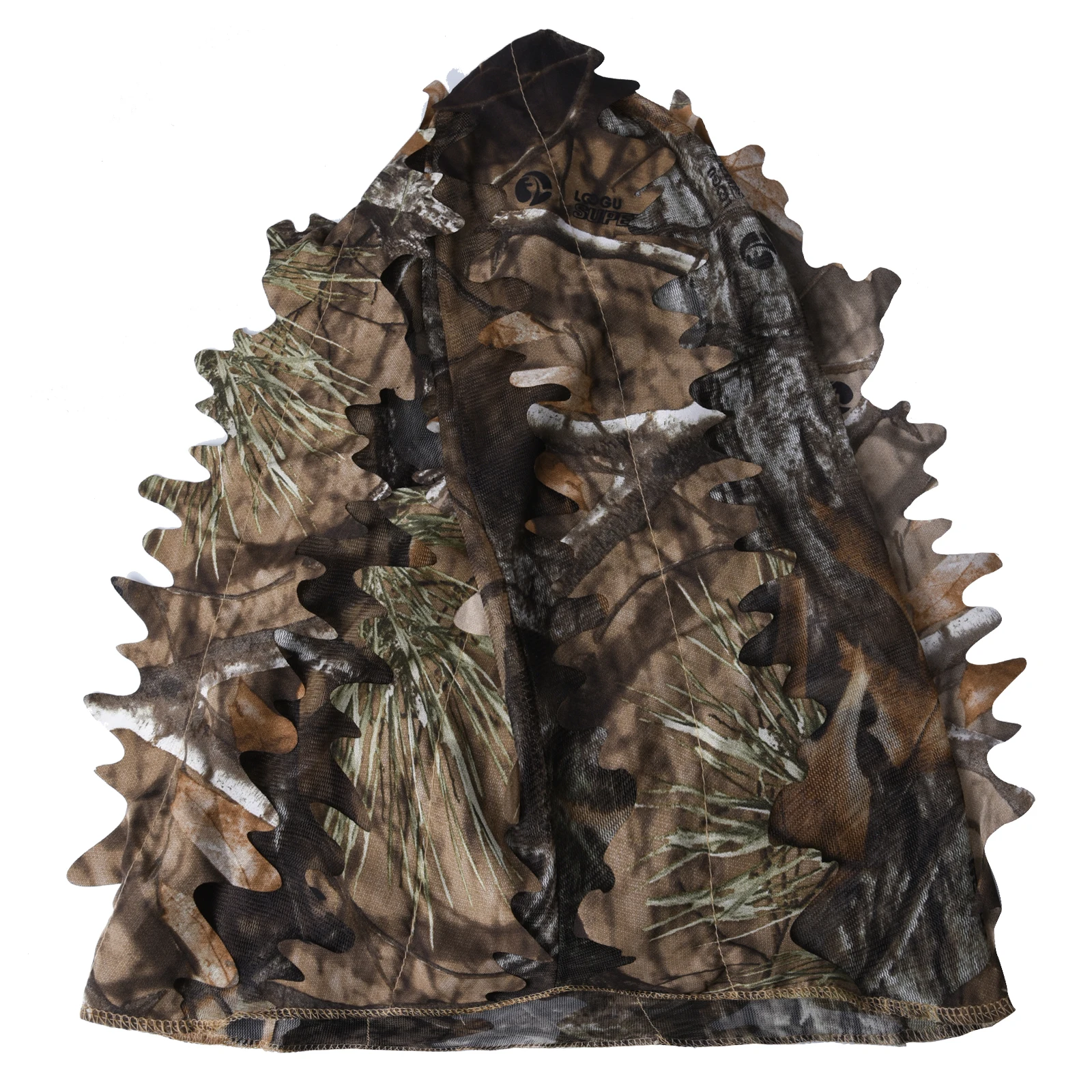 Super 3D Maple Leaves Bionic Camouflage Hunting Fishing Hat CS Combat Cosplay Breathable Mesh Head Cover Jungle Photography Hat