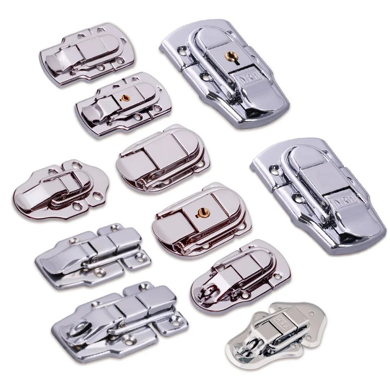 2Pcs Hardware Box Buckle Set for Tool Cabinet Lock Belt Fixed Aviation Box Accessories All Kinds of Hardware