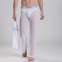 Pantalon en Maille Transparente pour Homme, Survêtement de dehors, Sexy, Long, Décontracté, Confortable, pour la Maison, Printemps et Été