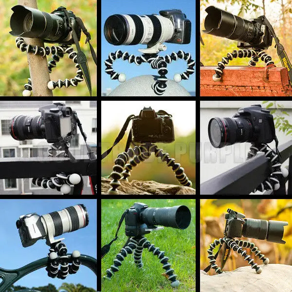 Portable Flexible Tripod Octopus Stand Gorilla Pod Mount For Gopro Hero 7 6 5 4 3 Action DSLR Phone Stand Nikon Canon Sony