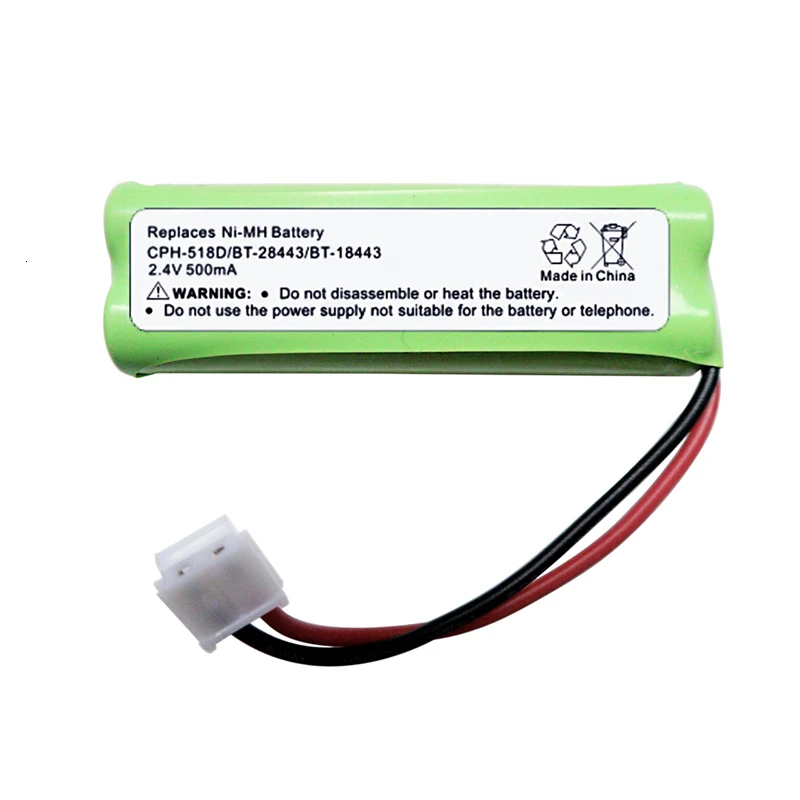 Original 2.4V 500mAh Replacement Battery for CPH-518D BT-28443 BT18443 Home Phone Walkie Talkie 2.4v NIMH Rechargeable Battery