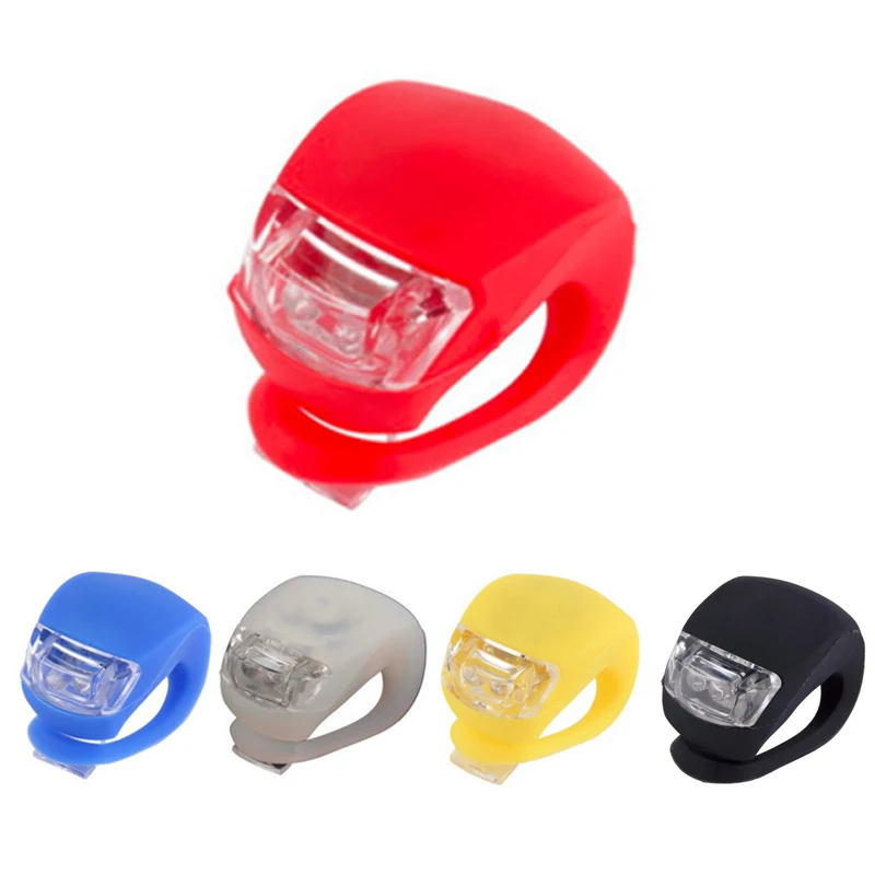 LED Bike Light Silicone Mountain Bike Set Push Cycle Clip Light Bicycle Tail Light Waterproof 3 Mode Full Light Flash Slow Flash