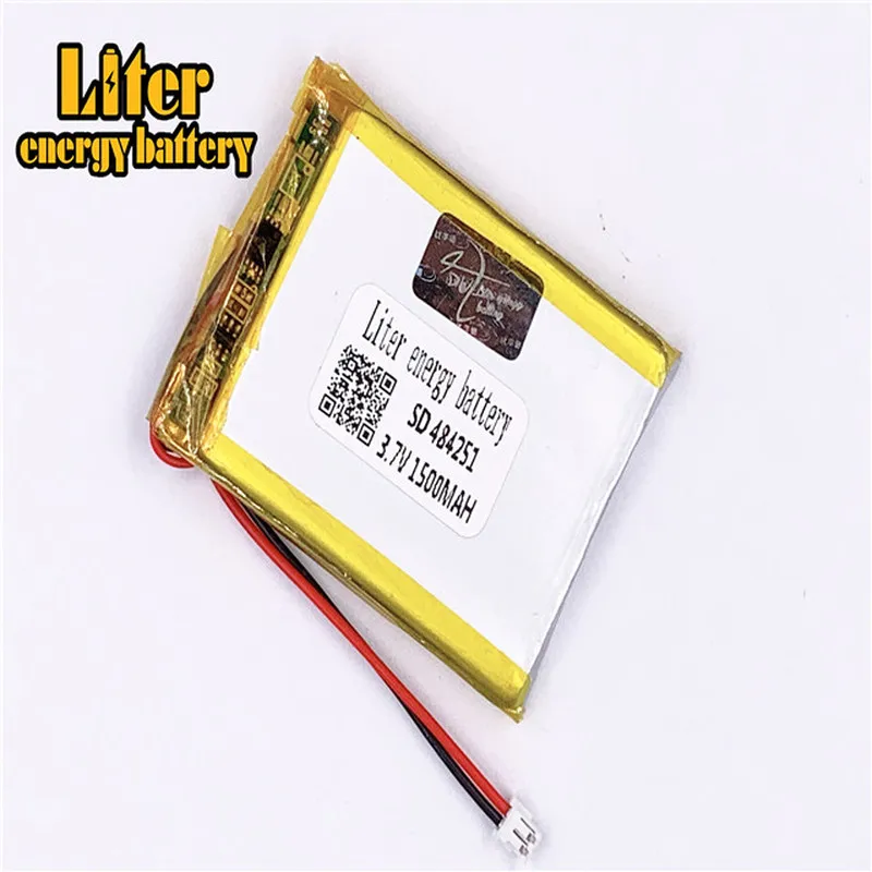 1.5MM 2pin złącze 3.7 V 484251 504050 1500mah akumulator LiPo solar li ion bateria litowo-polimerowa z PCM