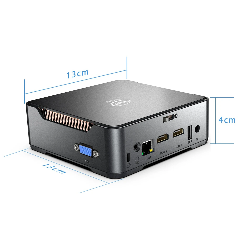 GK3V Mini Pc Intel Celeron J4125 Quad Core 8Gb Ram 128Gb/256Gb Windows 10 Dual Wifi, 4K 60Hz WIN10 Dual Hdmi Vga Desktop Pc Htpc