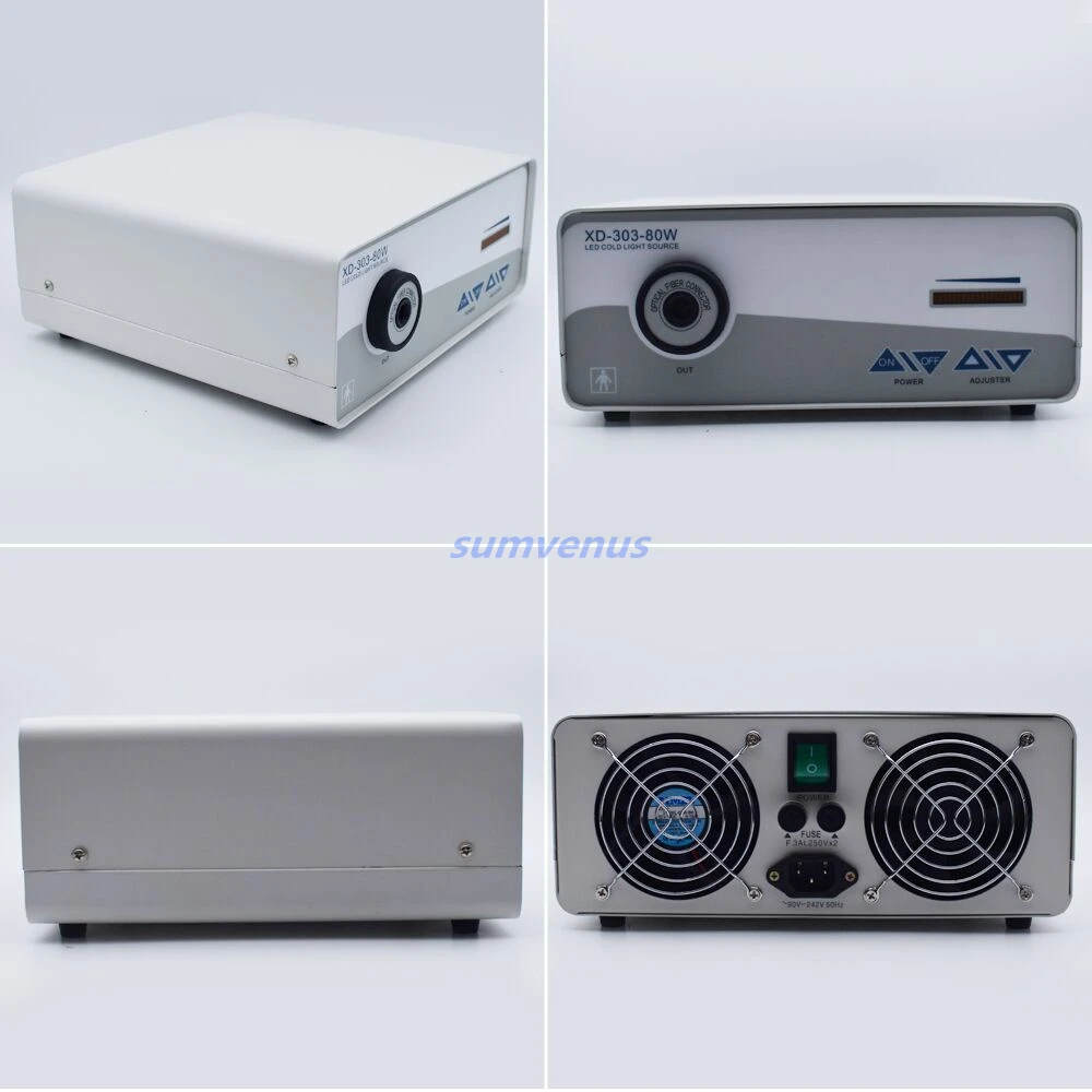 Medical Surgical High-Brightness Portable LED 80W Wolf Endoscope Cold Light Source Examination Lamp ENT