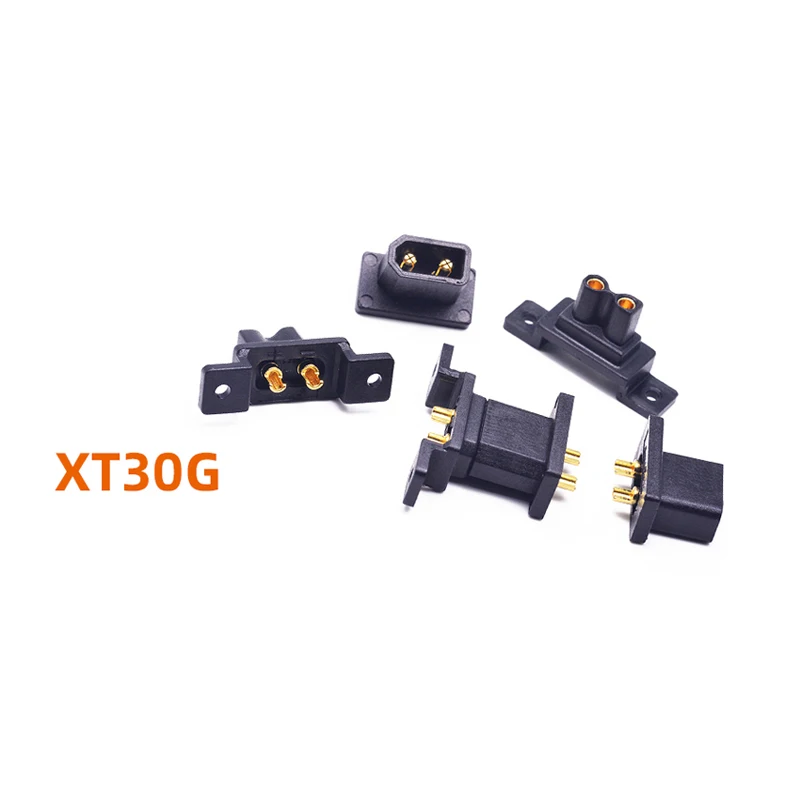 10PCS Amass Large Current XT30G Plug with Screws Male Female Connector Can Fix XT30U for RC Aircraft Drone FPV Controller