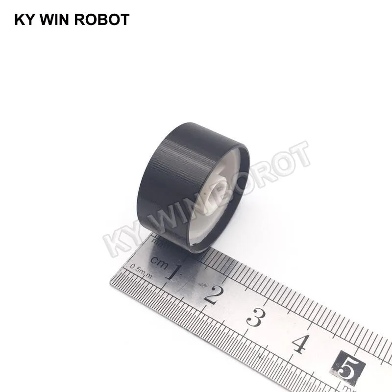 1 stücke 25x13mm 6mm Welle Loch Aluminium Legierung Potentiometer Knopf Schwarz (D-achse)