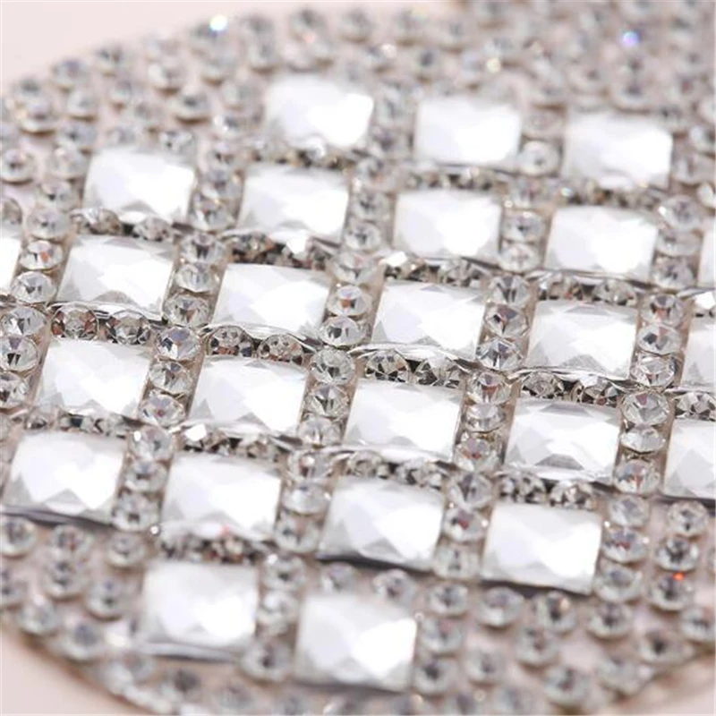 1pcs Crystal Rhinestone Patches for Clothing Iron on Clothes Appliques Badge Stripes Fabric Sticker Apparel Accessories