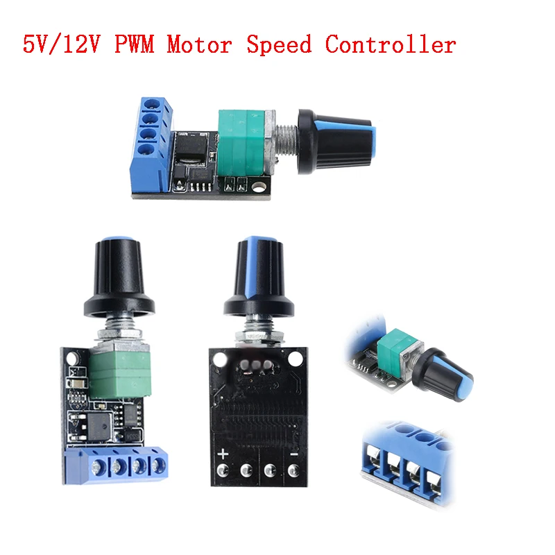 LED Dimmer Power Controller 5V 12V 10A Voltage Regulator PWM DC Motor Speed Controller Governor Stepless Speed Regulator Dimmers