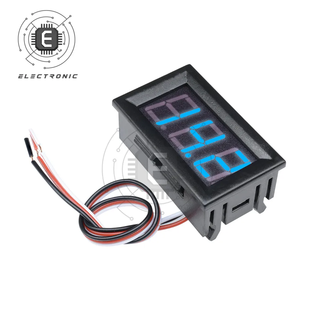 DIY Red Blue 0.56\'\' Digital LED Mini Display Module DC 0-100V Voltmeter Voltage Tester Panel Meter Gauge for Motorcycle Car