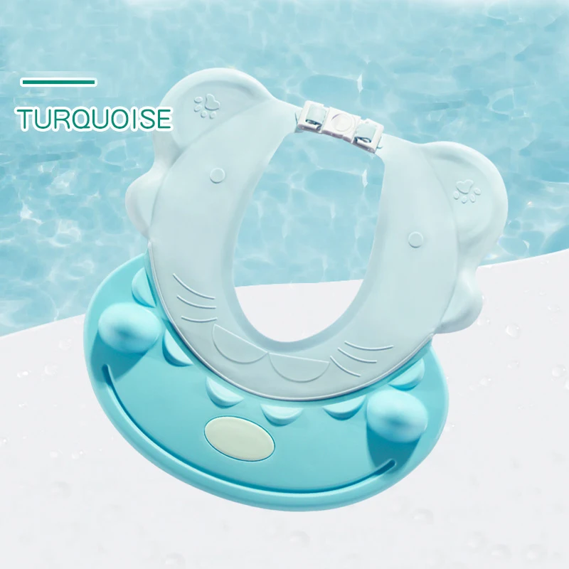 Kids Wash Hair Shield Direct Visor Caps Shampoo Bathing Shower Cap for Children Baby Care Sweet Lovely Hippos Style  Hats image 6