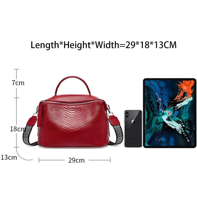 Zency Crocodile Pattern Women Tote Shoulder Bag Genuine Leather Daily Casual Crossbody Bags Roomy Handbag 2 Straps Many Colors