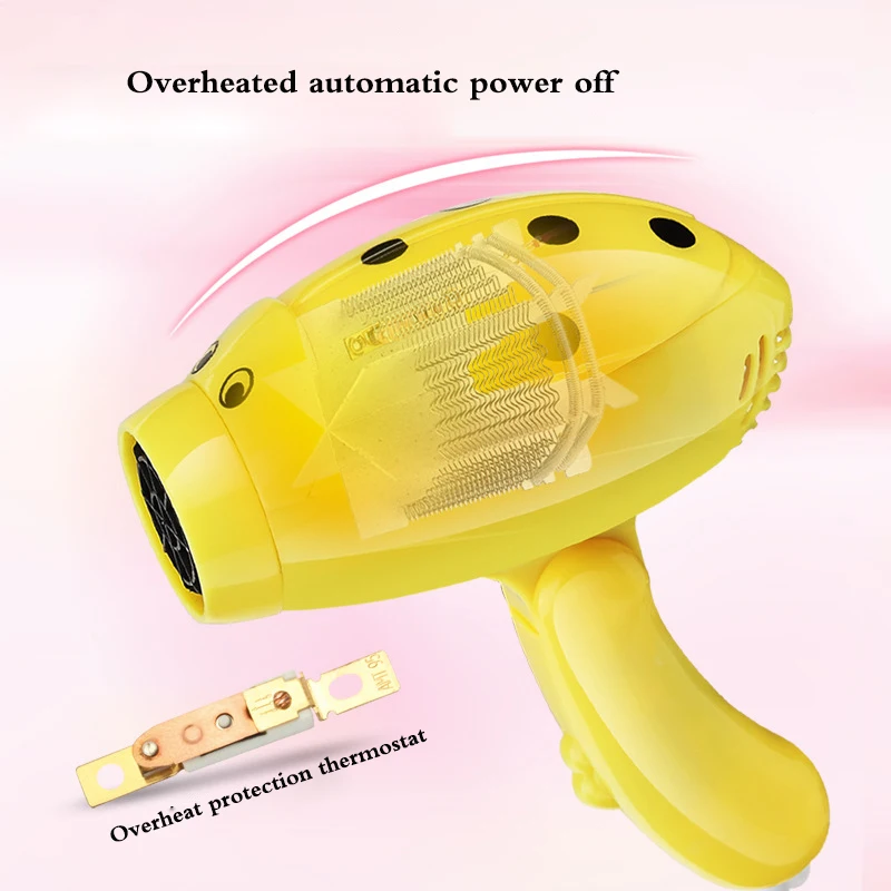 Creative student hostel 700 W folding blower cute travel portable hair dryer Multi-color automatic overheating heat fan