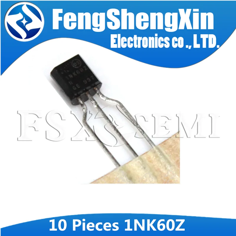 10PCS 1NK60Z TO-92 1NK60 TO92 MOSFET