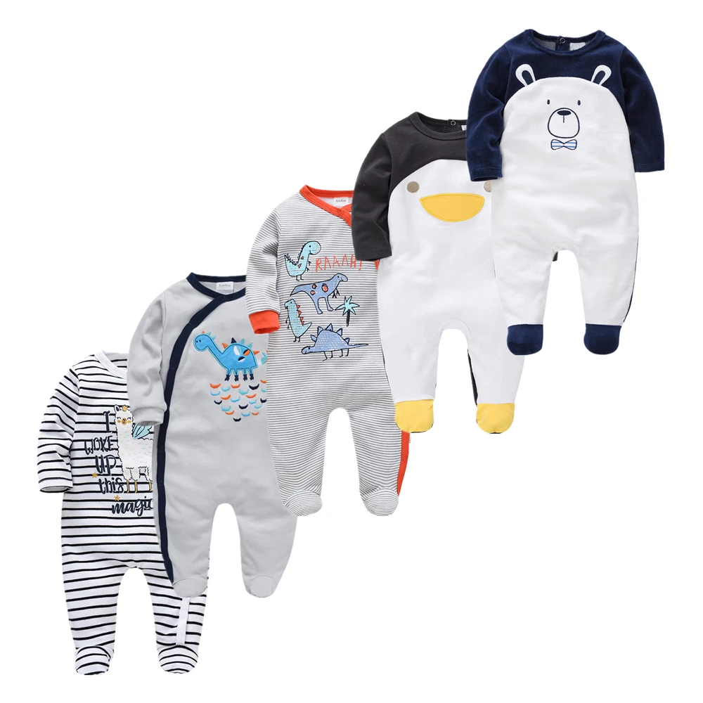 5 Pcs Del Bambino Della Ragazza Del Ragazzo Pigiama Bebe Fille Cotone Traspirante Morbido Ropa Bebe Neonato Traversine Bambino Pjiamas