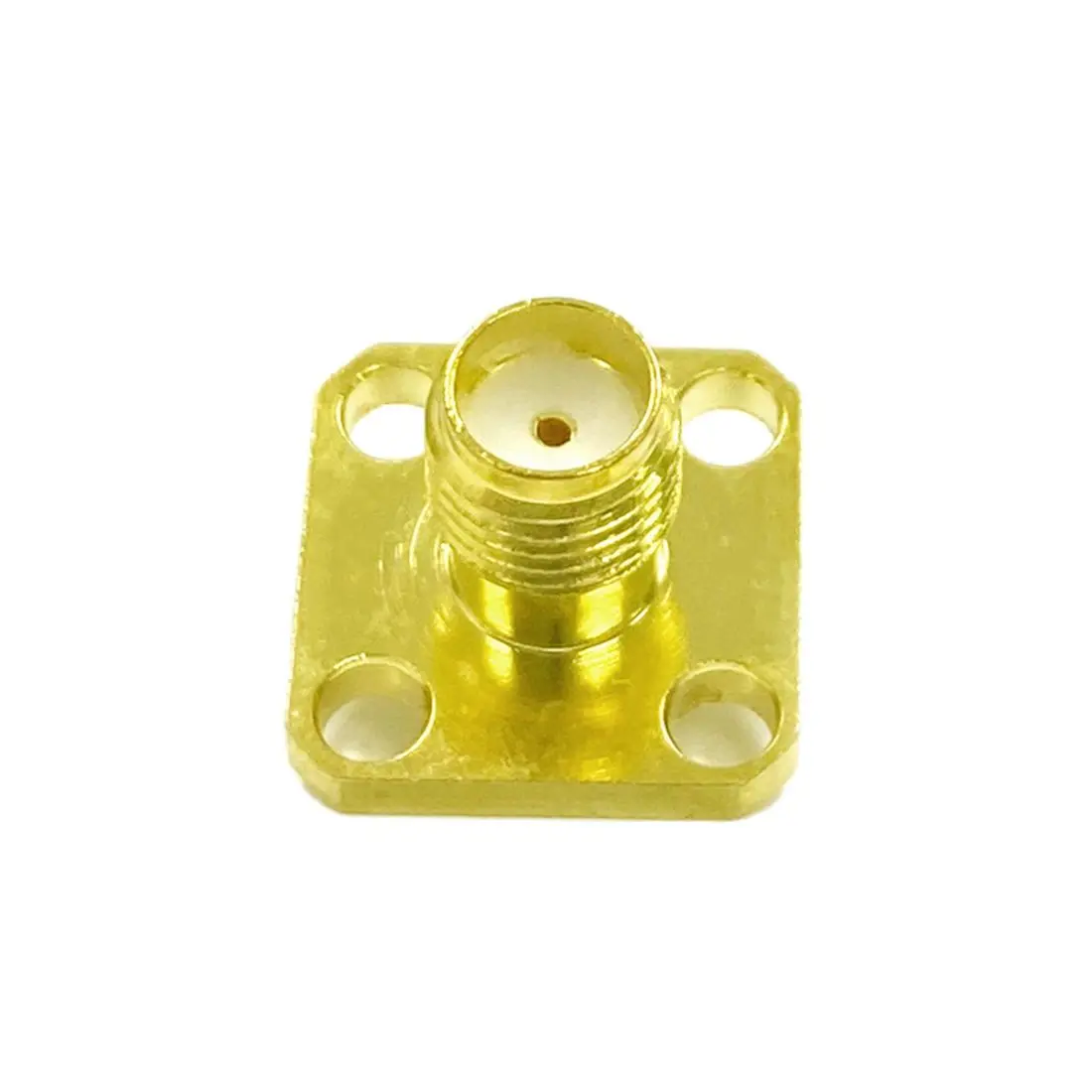 1pc SMA Female Jack RF Coax Connector Solder Post 4-hole Panel Mount Chassis Flange Goldplated Welding 50 Ohm New Wholesale