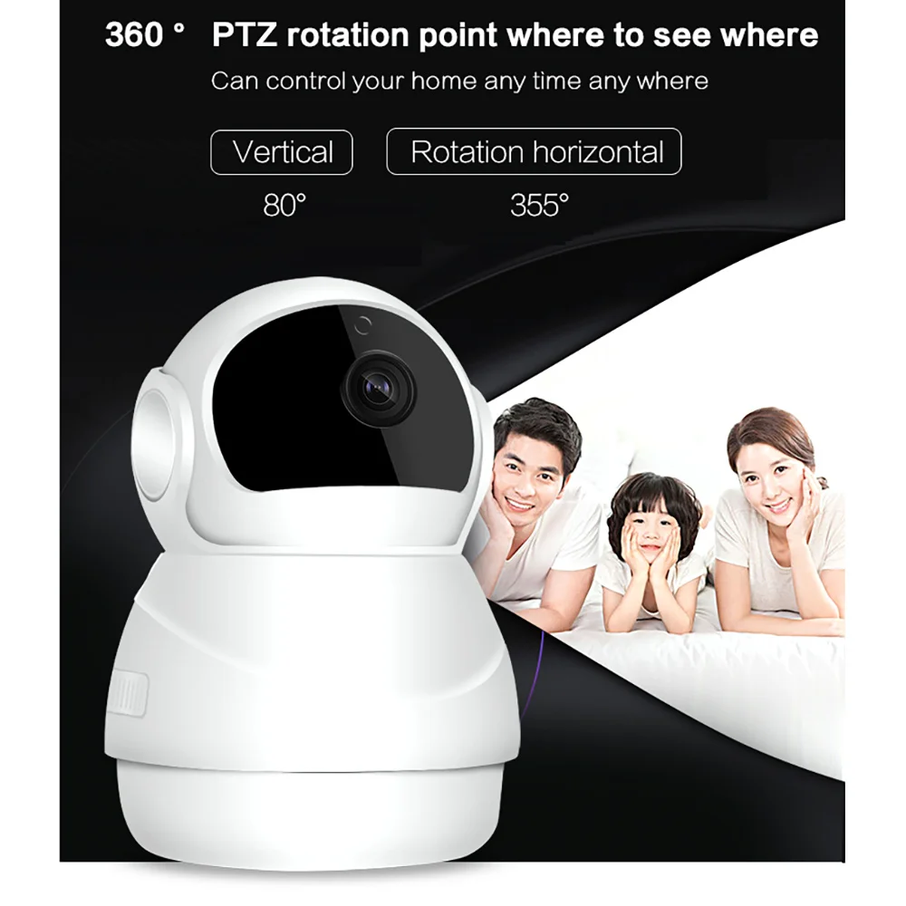 3D Panoramic Navigation Shaking Head Machine 1080p Hd Wifi Infrared Night Vision Home Security Cctv Camera Baby Pet Monitor