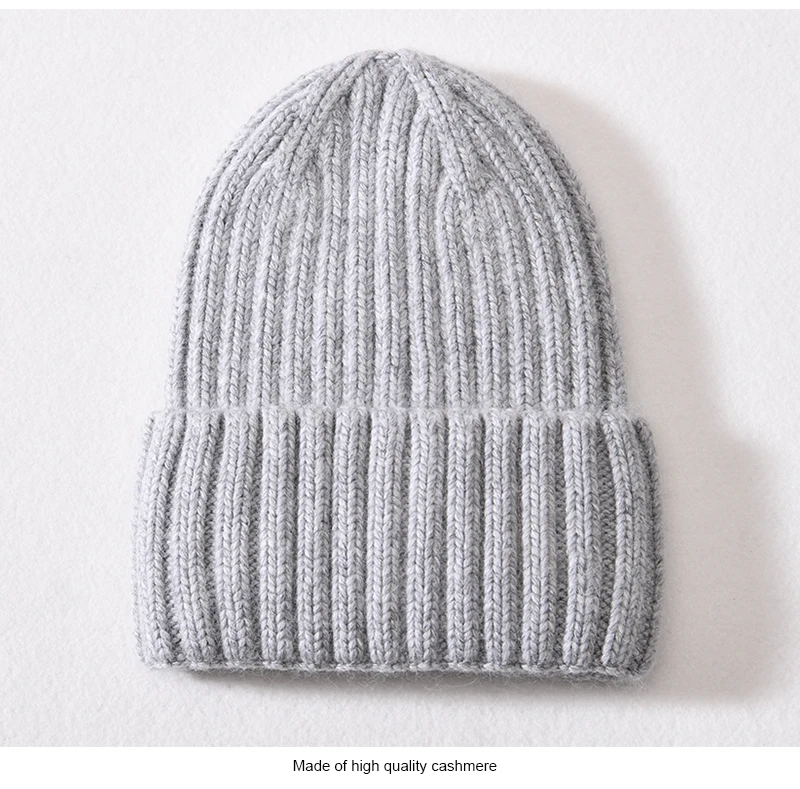 Winter-Seidensatin-gefütterte Beanie-Mütze für Damen und Herren, Unisex, dicke, klobige Mütze, gestreift, warm, weich, hochwertige Kaschmir-Strickmütze – Detail 33