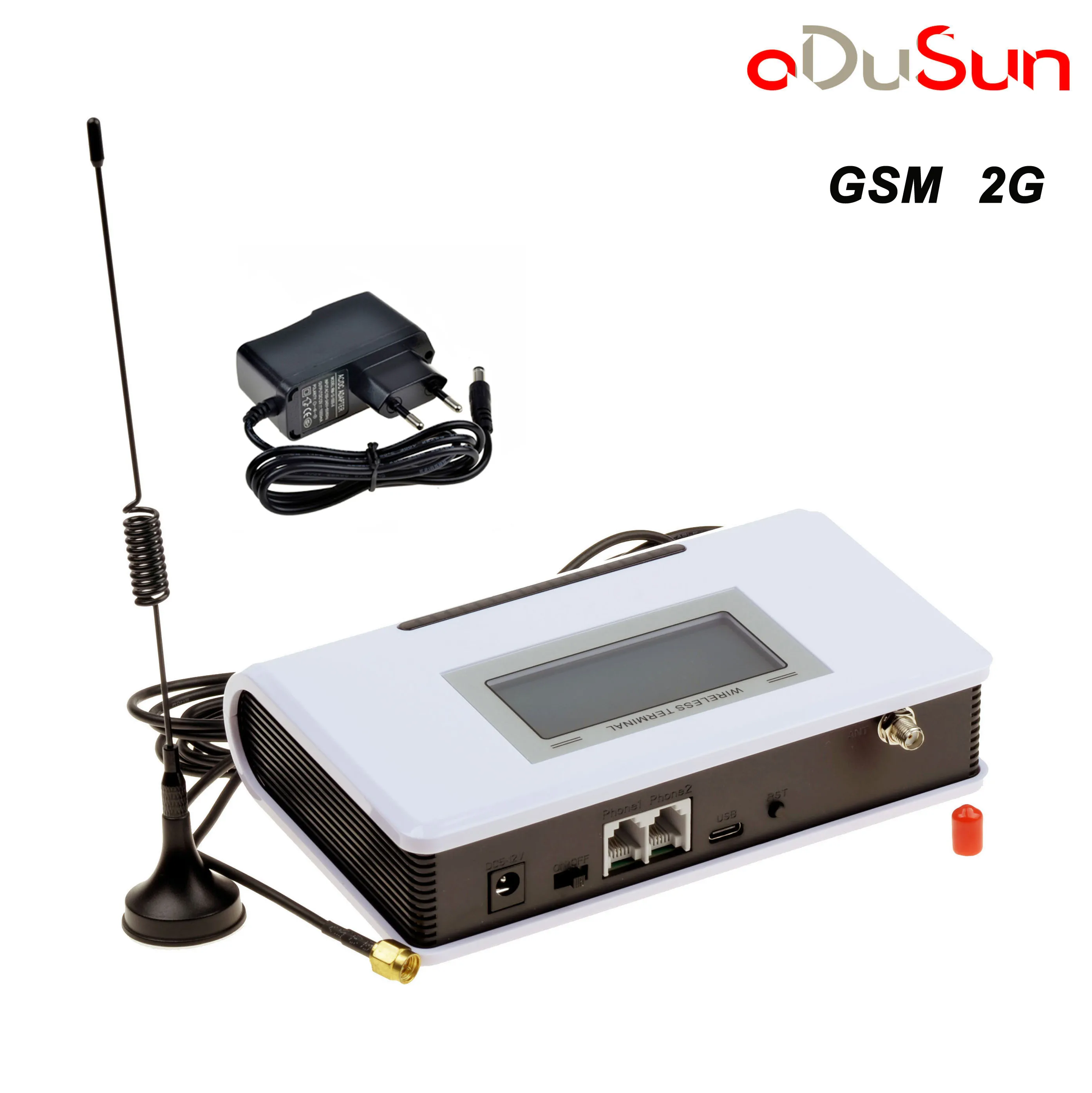 Adusun GSM 850/900/1800/1900MHZ Fixed Wireless Terminal Router with LCD Support Alarm System PABX Caller ID Clear Voice Stable