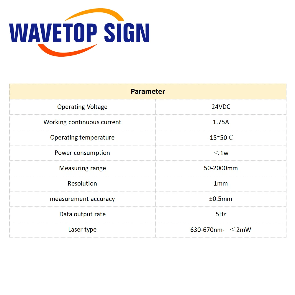 WaveTopSign Laser Marking Auto Focus Device 24VDC for Fiber Co2 UV Laser Marking Machine