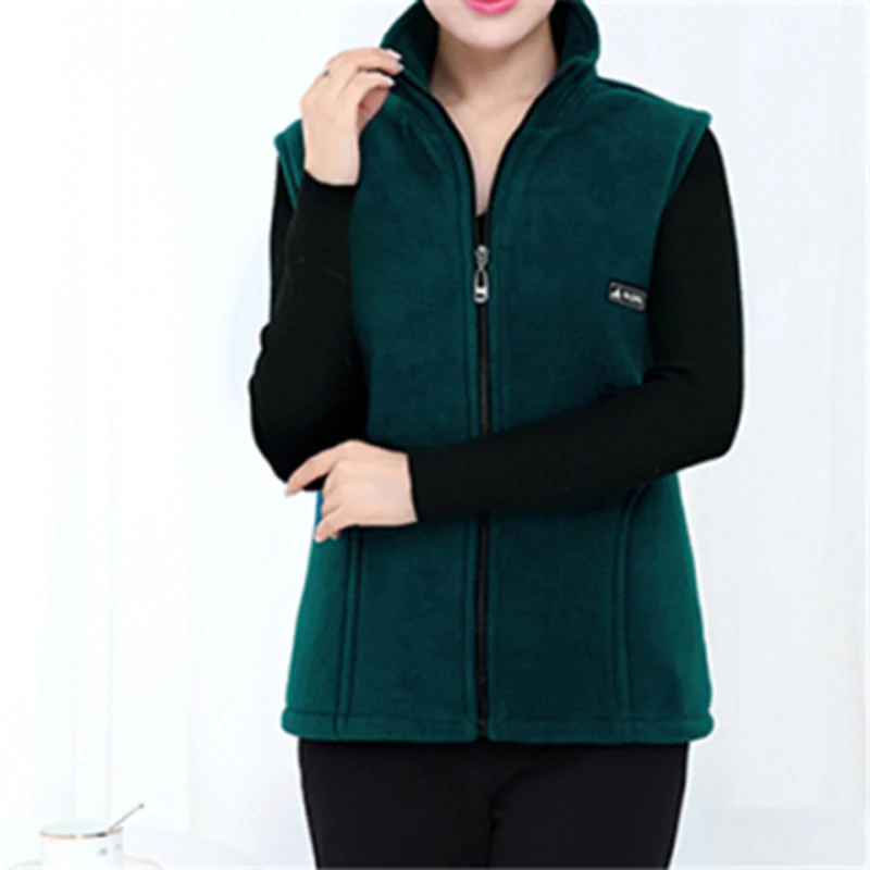 Women\'s Spring Sportswear Jacket New fleece waistcoat Fashion Female Vest Mother Autumn Short Warm imitation lamb wool Oversize