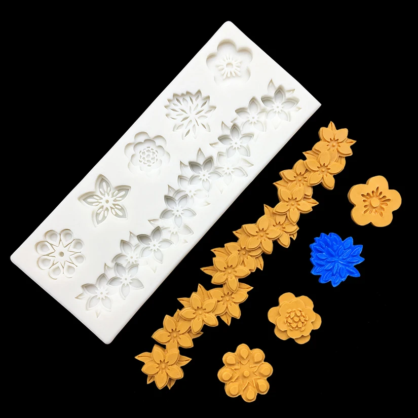 Flower Lace Silicone Sugarcraft Mold Fondant Cake Decorating Tools Candy Clay Cupcake Chocolate Baking Mold