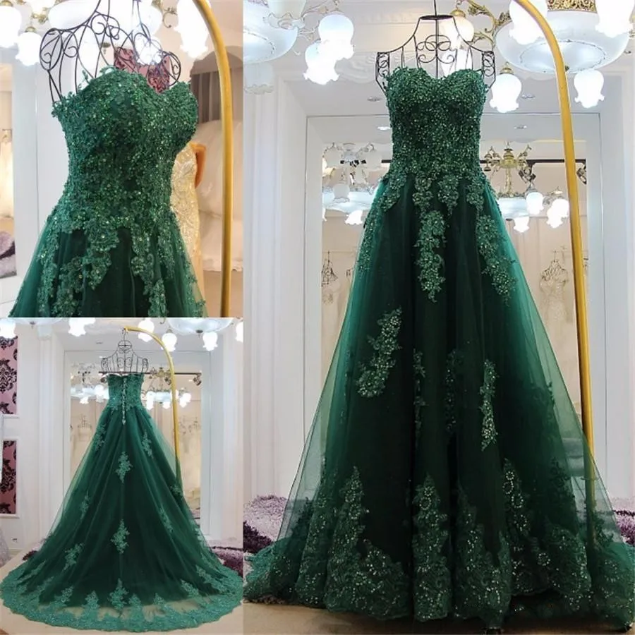 Gaun Malam Hijau Applique Renda Tanpa Bahu Gaun Malam 2021 Gaun Formal Prom Punggung Renda De Soiree