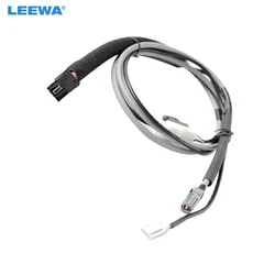 LEEWA Car Audio USB AUX Interface Switch 5Pin Plug Adapter for Toyota Corolla Camry Reiz RAV4 Prius Highlander Harness Cable Kit