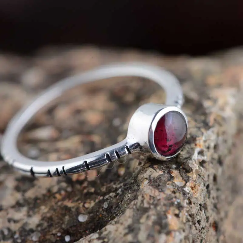 

FNJ 925 Silver Round Tourmaline Ring for Women Jewelry 100% Original Pure S925 Silver Sterling Rings
