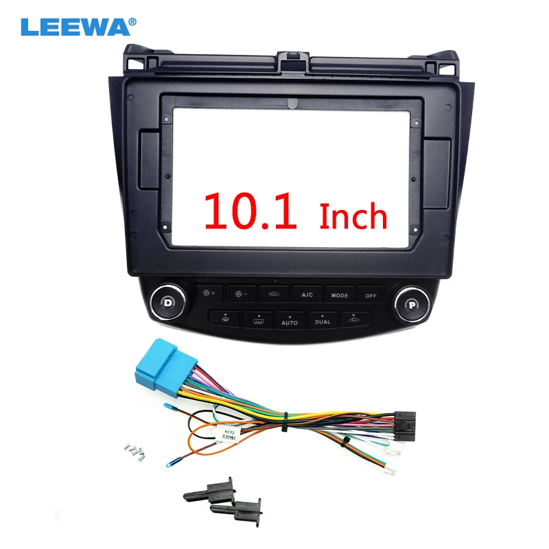 

LEEWA Car Radio 2DIN 9" Big Screen Fascia Frame Adapter With CANBUS For Honda Accord Dash Panel Frame With Audio Wiring Harness