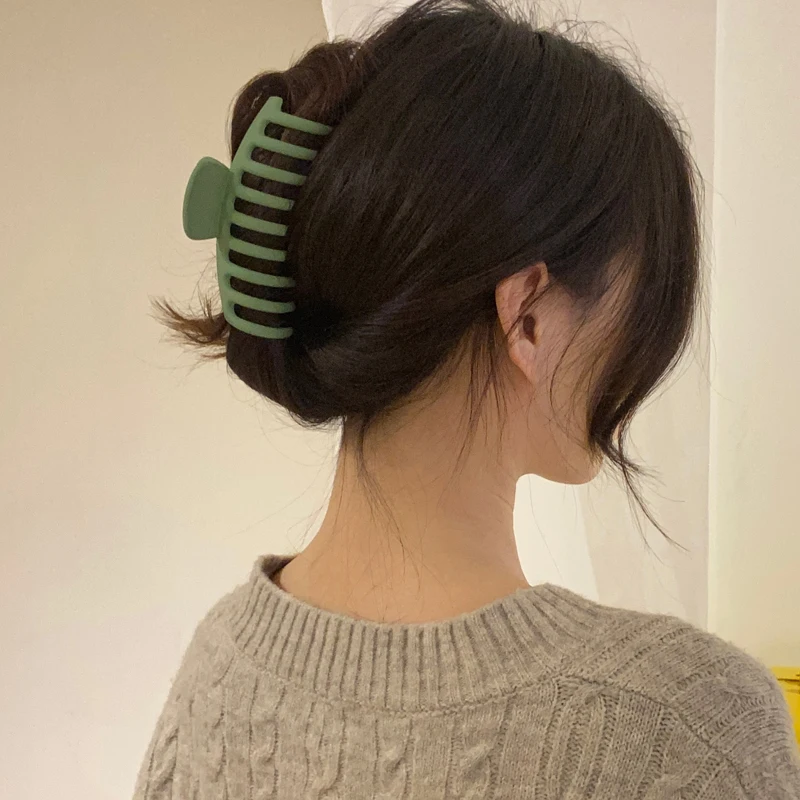 4 pcs sólido grandes garras de cabelo elegante fosco acrílico grampos de cabelo grampos de cabelo barrette headwear para meninas acessórios de cabelo