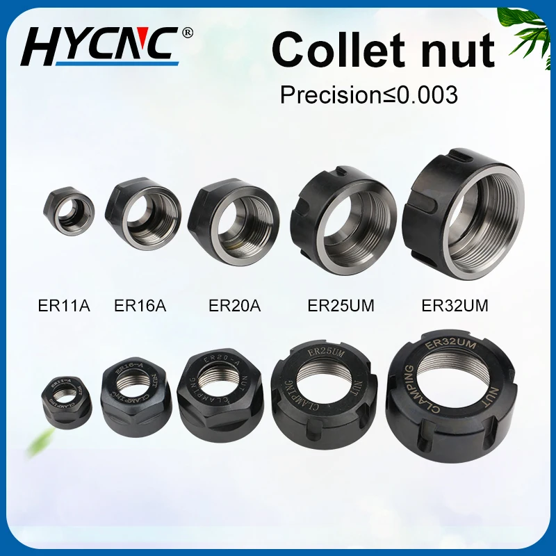 Imagem -02 - Máquina de Gravura Cnc com er Collet Nut Fresadora Pinça Braçadeira Porca Sextavada Er11a Er16a Er20a Er25a Er32um