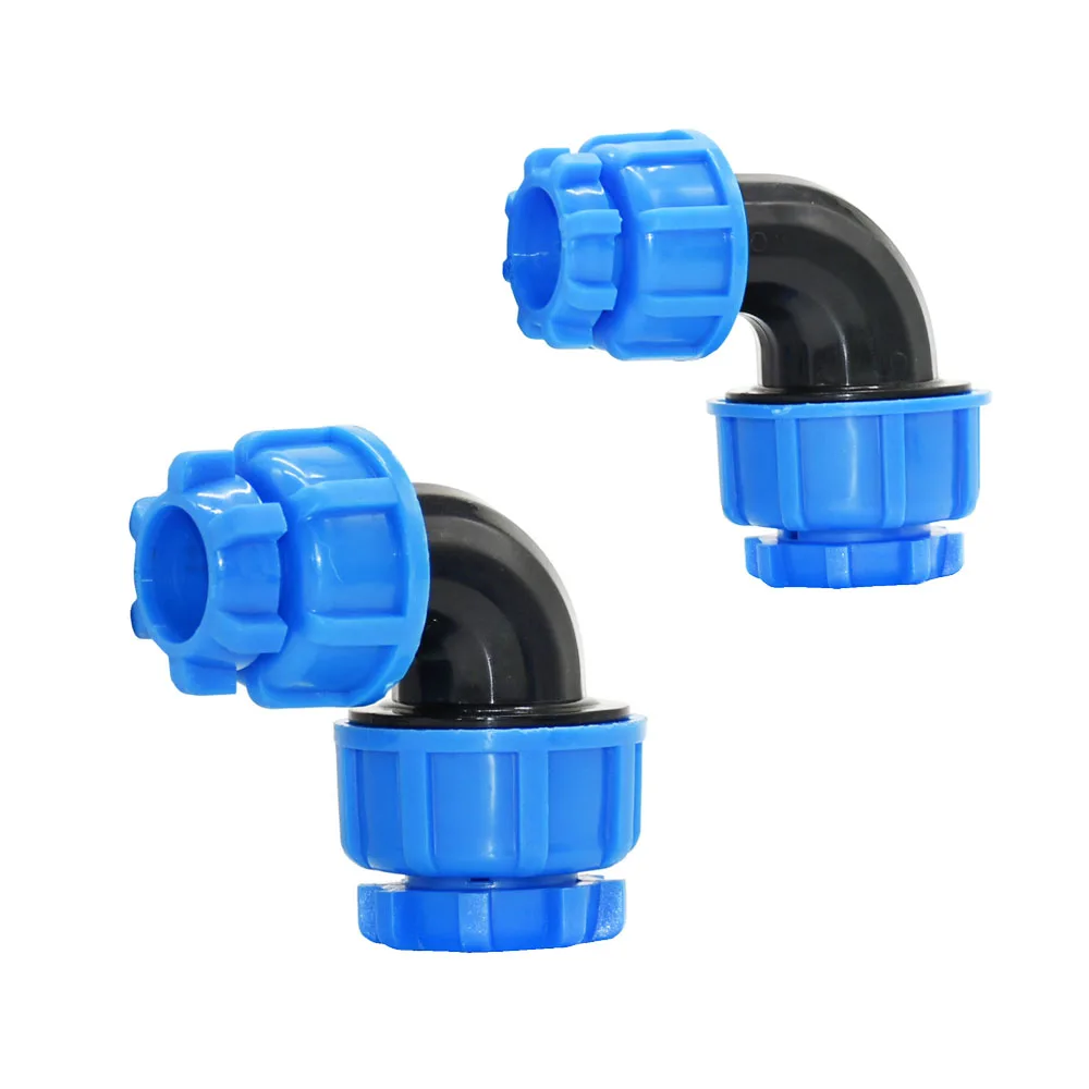 

32/25/20mm Water Pipe Elbow Quick Connector 1/2 3/4 1Inch Pe Pipe Reducing Coupler Agricultural Irrigation Pipeline Repair 1Pcs