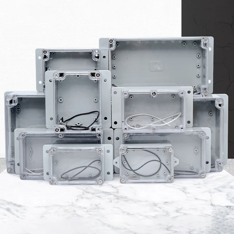 ABS Visible Wire Junction Box Waterproof Electronic Watertight Enclosure Box IP67 Transparent Safe Case Plastic Boxes Organizer