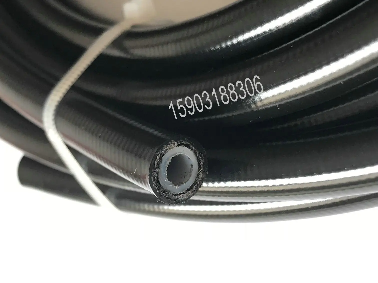 PU Coated AN-6  Stainless Steel Braided E85 AN6 PTFE inner Oil Line Fuel Hose 1M