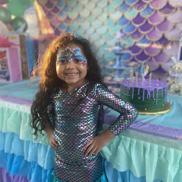 Mermaid วันเกิด Glitter Mermaid เครื่องชั่งน้ำหนักฉากหลังเด็กเค้ก Smash เจ้าหญิงทารกแรกเกิดภาพพื้นหลังสตูดิ...