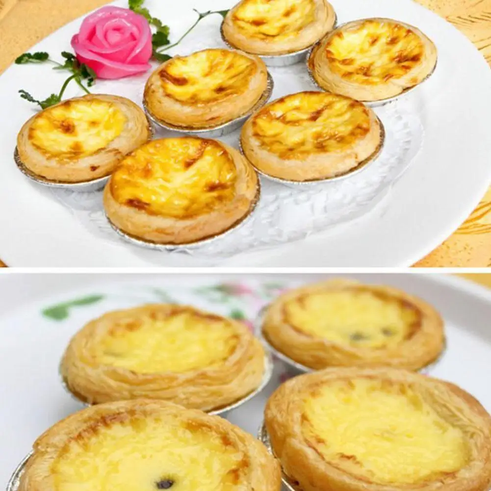 50/100pcs Baking Mold Cookie Muffin Egg Tart Mold  Fresh Disposable Good Tin Foil Cake Cup Round Aluminum Foil Bakin Tools