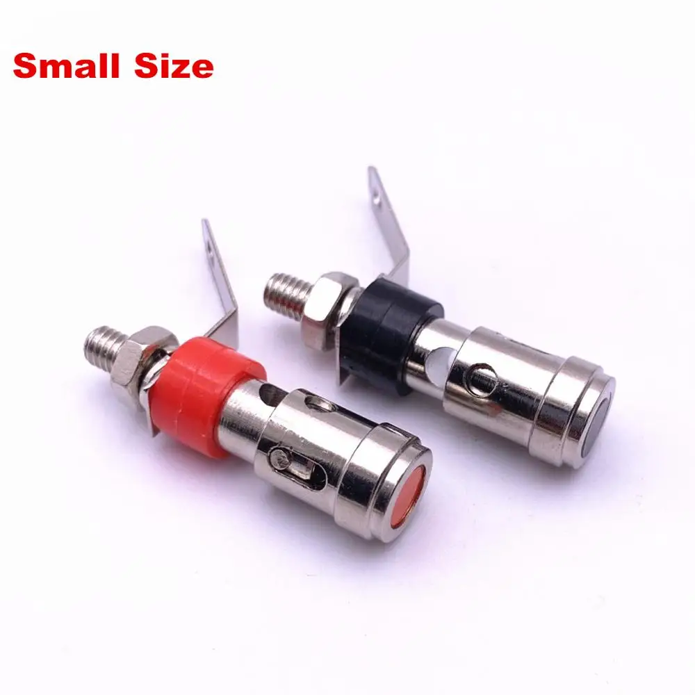 النيكل مطلي دفع نوع صغير الربيع محطة مكبر صوت مكبر للصوت الربيع الذاتي قفل المقبس محطة محول ملزمة آخر