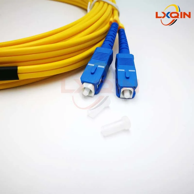 LXQIN 1pcs impressora SC/SC cabo de fibra óptica UPC Simplex 3.0mm PVC Duplo núcleo Fibra Patch Cabo Hoson board para impressora jato de tinta