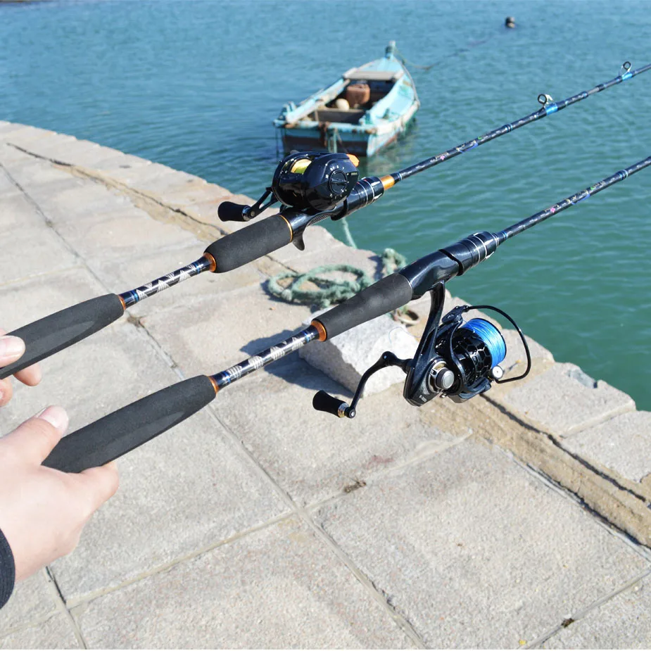 Imagem -03 - Barco Vara de Pesca com Titânio Ponta de Fundição Jig Vara de Pesca de Lula Polvo e Água do Mar mh Seção 1.8m 2.1m