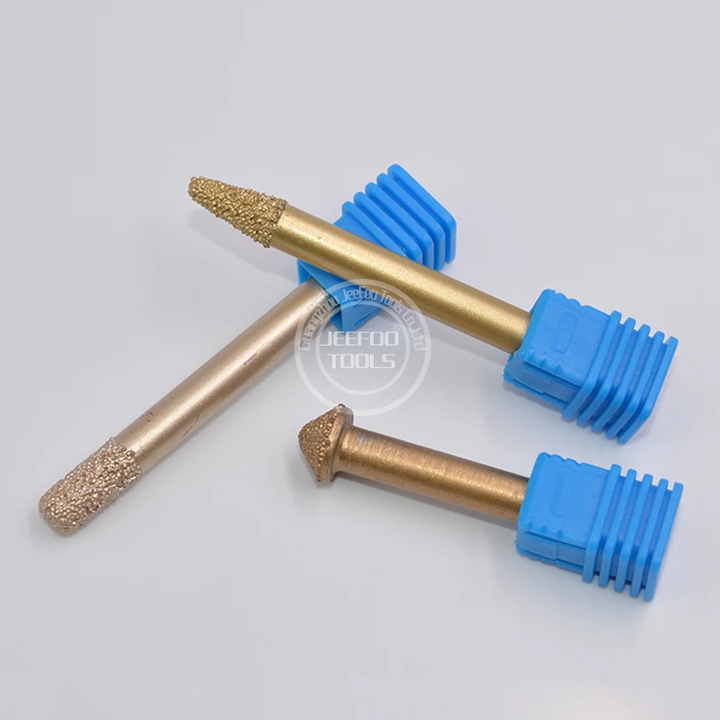 6mm 8mm Diamond For Marble Granite Carving Tools Cnc Router Bits Taper End Mill
