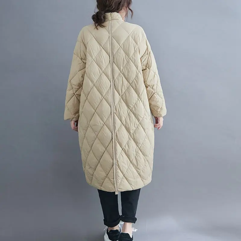 Plus Size 8XL 120kg Winter Women Long Jacket Warm Lady Lightweight Coat Oversized Puffer Parkas Wadded Down Jackets