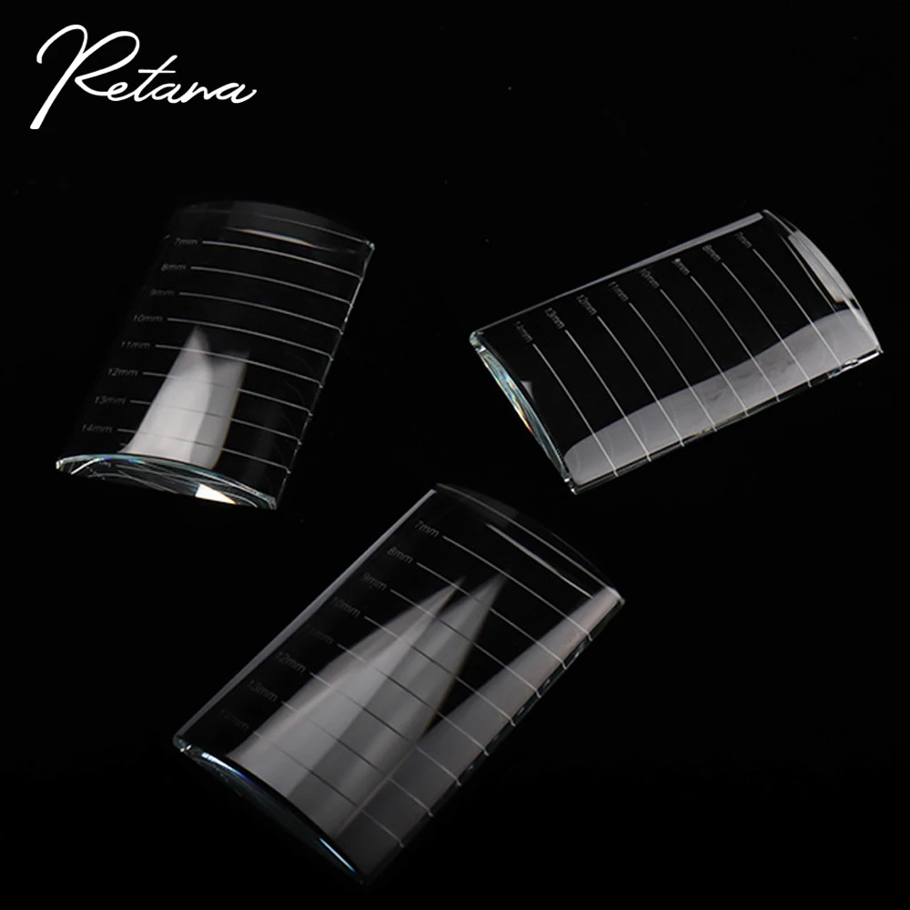 RETANA-Coussretours de mesure en cristal pour extension de cils, outil de greffage et d'agrandissement de faux cils