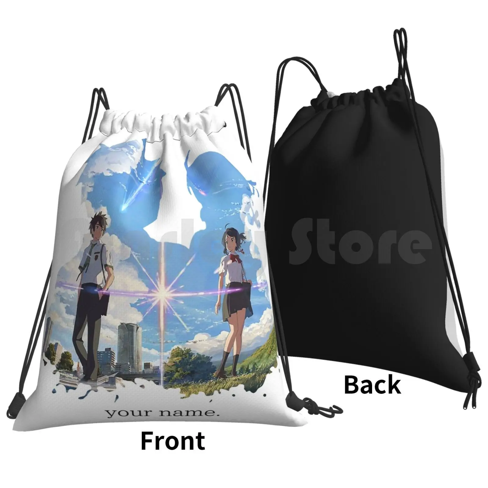 Kimi No Na Wa Your Name. Backpack Drawstring Bag Riding Climbing Gym Bag Kimi No Nawa Your Name Mitsuha Kuchimizake Taki