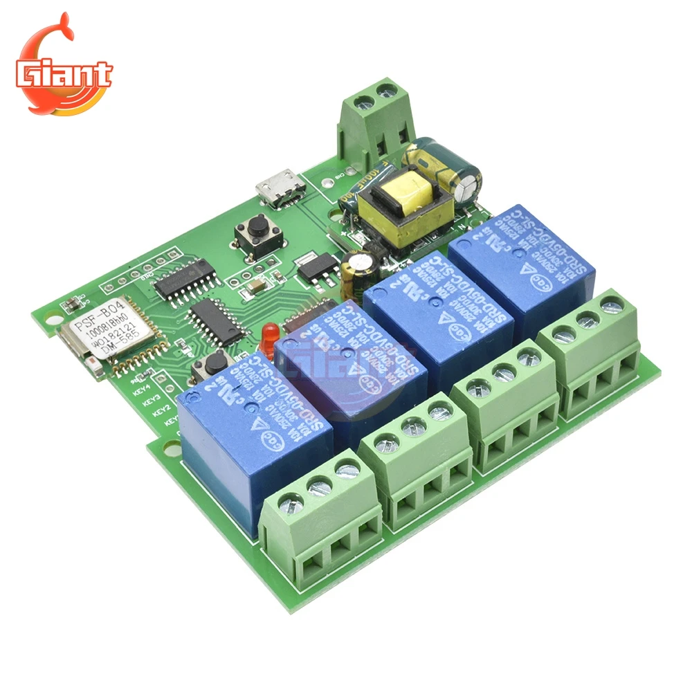 AC 220V 4 CH 4CH 4-kanałowy bezprzewodowy WIFI tablica przekaźnikowa przełącznik modułu 4-drożny przekaźnik opóźniający IOT dla inteligentnego domu