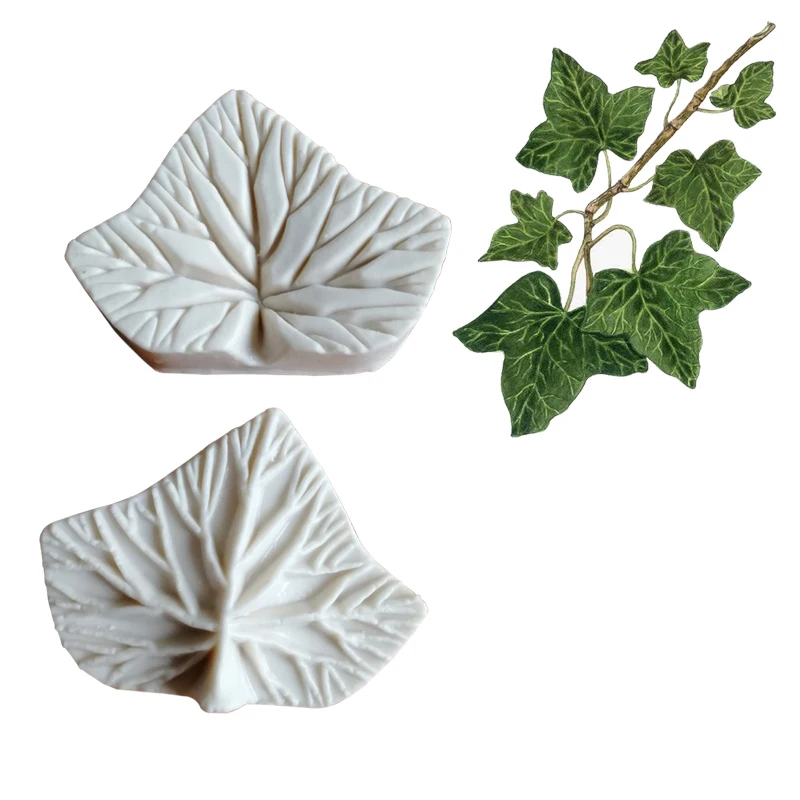 M364  Lvy Leaf Petal Flower Veiners Silicone Molds Fondant Sugarcraft Gumpaste Resin Clay Water Paper Cake Decorating Tools