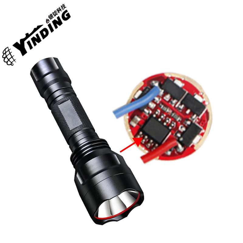 1 flashlight driver 4.2V circuit board for XPE2, SST40, P9 accessories  accessories 7135 Light connection voltage: 3.6V MAX 2.3A