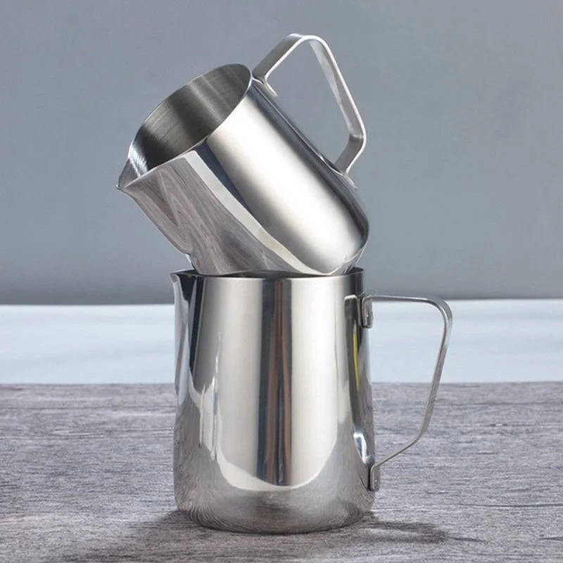 100/350/600ml Milk Jugs Fashion Stainless Steel Milk Craft Milk Frothing Pitcher Coffee Latte Frothing Art Jug Pitcher Mug Cup