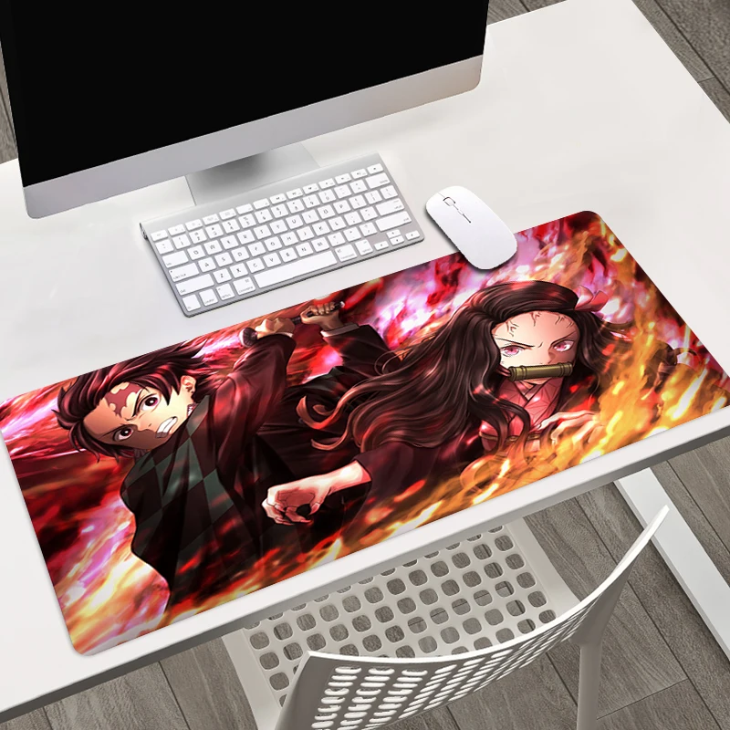 

Anime Demon Slayer Mousepad Gaming Mouse Pad Carpet Gamer Mat Computer Desk Padmouse Keyboard Kamado Nezuko Locrkand manga mat