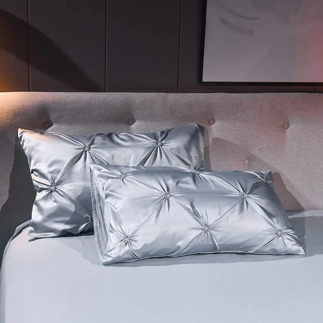 Silk Bedding Set  King Size Bed Set Bed Clothes Duvet Cover Pillowcases Wholesale